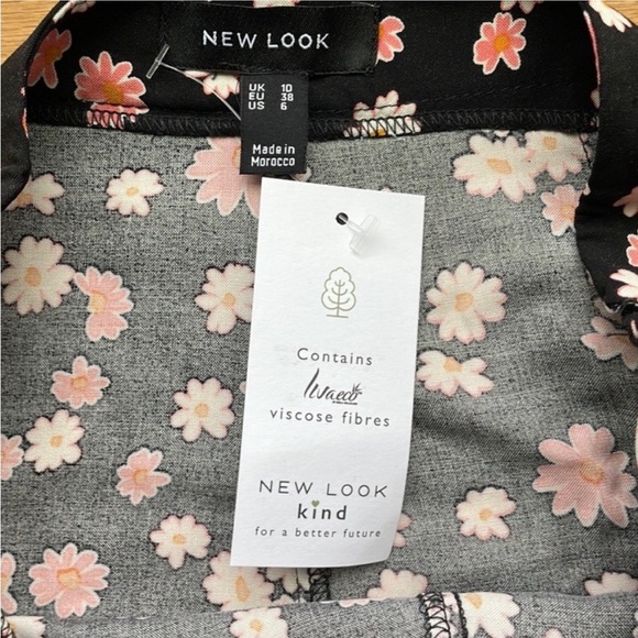 NWT New Look High Waist Ruffle Orange Floral Shorts - Picture 6 of 6